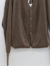 OUDE WAAG Fall/Winter 2025 Faux Two-Piece Wool Knit Cardigan OW-OW-25AW-KT16W1BR430-HZ Gray-Brown